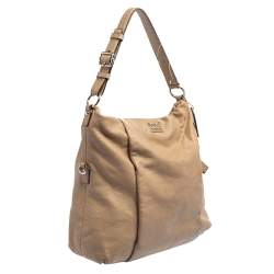 Pre Owned Coach Beige Leather Madison Isabelle Hobo