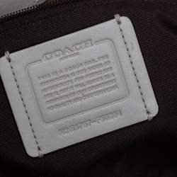 Coach Beige Signature Canvas and Leather East West Celeste Hobo