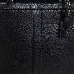 مملوكة مسبقًا Coach Black Leather Hampton Tassel Tote