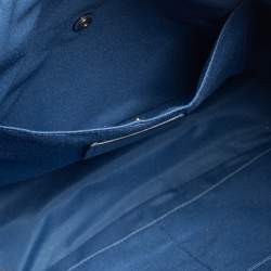 Pre Owned Coach Blue Floral Print Leather Elle Hobo