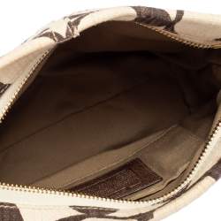 Pre Owned Coach Beige/Brown Signature Canvas and Leather Hobo