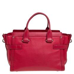 Pre Owned Coach Red Leather Swagger Carryall Tote