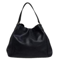 Pre Owned Coach Black Leather Edie Hobo
