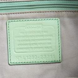 Coach Navy Blue/Beige Leather Legacy Weekend Hobo