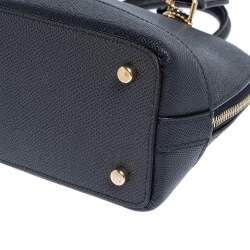 Pre Owned Coach Navy Blue Leather Mini Sierra Satchel