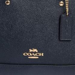 Pre Owned Coach Navy Blue Leather Mini Sierra Satchel