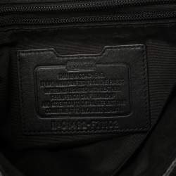 Coach Black/Grey Coated Canvas and Leather Messenger Bag