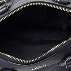 Pre Owned Coach Grey Signature Coated Canvas and Leather Mini Bennett Satchel