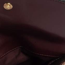 مملوكة مسبقًا Coach Burgundy/Metallic Leather Trifold Wallet
