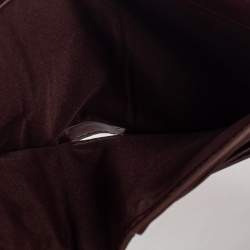 مملوكة مسبقًا Coach Burgundy/Metallic Leather Trifold Wallet