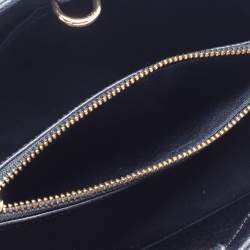Pre Owned Coach Blue Leather Margot Carryall Satchel