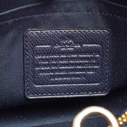 Pre Owned Coach Blue Leather Margot Carryall Satchel