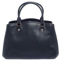 Pre Owned Coach Blue Leather Margot Carryall Satchel