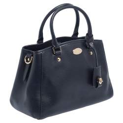 Pre Owned Coach Blue Leather Margot Carryall Satchel