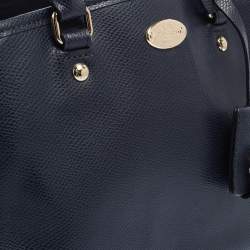 Pre Owned Coach Blue Leather Margot Carryall Satchel