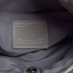 Coach Tri Color Signature Fabric and Leather Hobo