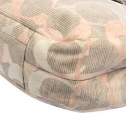 Coach Tri Color Signature Fabric and Leather Hobo