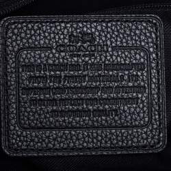 Pre Owned حقيبة ساتشل كوتش جلد أبيض/أسود