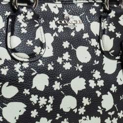 Pre Owned حقيبة ساتشل كوتش جلد أبيض/أسود