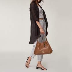 Pre Owned Coach Brown Leather Edie Shoulder Bag