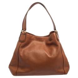 Pre Owned Coach Brown Leather Edie Shoulder Bag