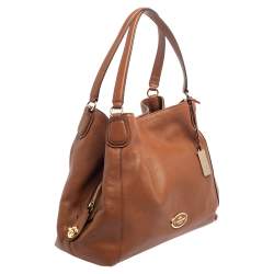 Pre Owned Coach Brown Leather Edie Shoulder Bag