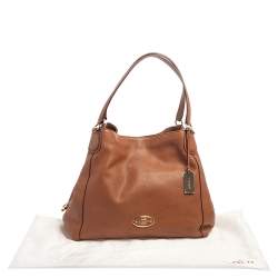 Pre Owned Coach Brown Leather Edie Shoulder Bag