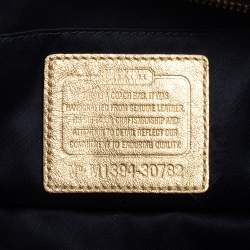 Pre Owned Coach Black Gathered Leather Small Madison Twist Satchel