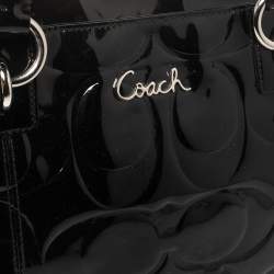 Pre Owned حقيبة يد توتس كوتش غاليري إيست ويست جلد لامعة سوداء 