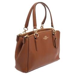 Pre Owned Coach Brown Leather Mini Christie Carryall Satchel