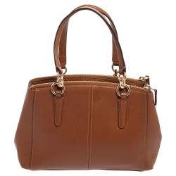 Pre Owned Coach Brown Leather Mini Christie Carryall Satchel