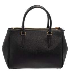 Pre Owned Coach Black Leather Medium Christie Carryall Satchel