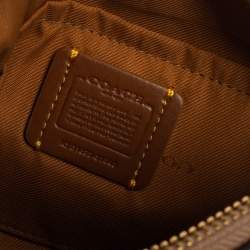 Coach Beige/Pink Signature Coated Canvas and Leather Kitt Messenger Bag