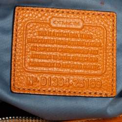 Pre Owned Coach Orange Leather Madison Madeline East West Satchel