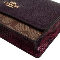  Coach Multicolor Signature Leather, Coated Canvas and Python Effect Leather Chain Belt Bag