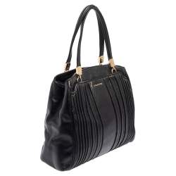 Pre Owned حقيبة ساتشل كوتش جلد أسود