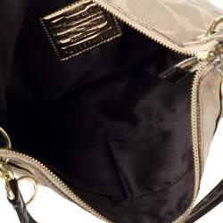 Coach Beige Signature Satin Messenger Bag