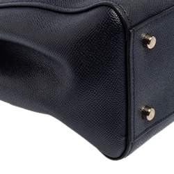 Pre Owned حقيبة ساتشل كوتش كاري أول جلد أزرق كحلي