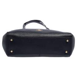 Pre Owned حقيبة ساتشل كوتش كاري أول جلد أزرق كحلي