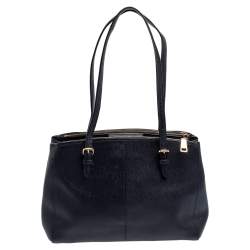 Pre Owned حقيبة ساتشل كوتش كاري أول جلد أزرق كحلي