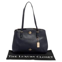 Pre Owned حقيبة ساتشل كوتش كاري أول جلد أزرق كحلي