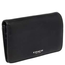 مملوكة مسبقًا Coach Black Leather Bifold Wallet
