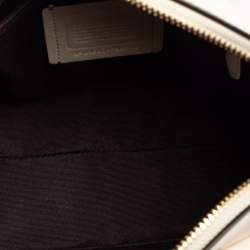 Pre Owned Coach Beige/Off White Signature Coated Canvas and Leather Mini Bennett Satchel