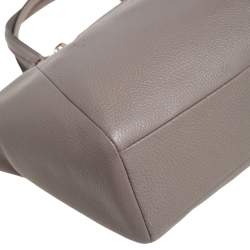 Pre Owned Coach Grey Pebbled Leather Prairie Satchel