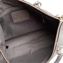 Pre Owned Coach Grey Pebbled Leather Prairie Satchel