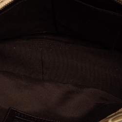 Pre Owned Coach Gold Signature Canvas, Suede and Leather Patchwork Tote