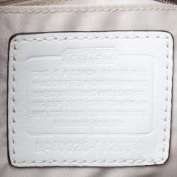 Coach Pink/White Signature Canvas and Leather Hobo