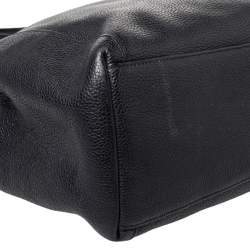 Pre Owned Coach Black Leather Edie Shoulder Bag