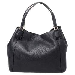 Pre Owned Coach Black Leather Edie Shoulder Bag
