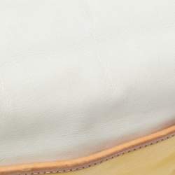 Pre Owned Coach Yellow/White Leather Park Crossbody Bag